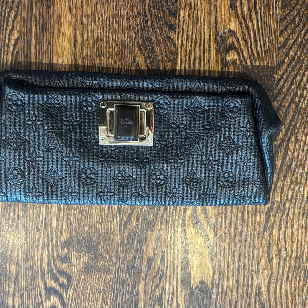 Louis Vuitton Black Monogram Bag with Gold Accents
